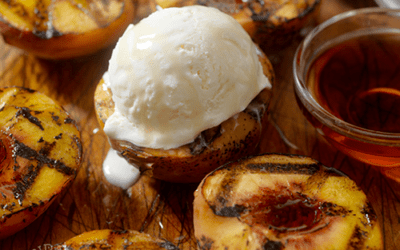 Perfectly Grilled Peaches with Maple Glaze